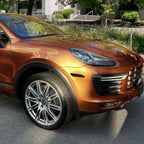 2015-2018 Porsche Cayenne 958 Front Bumper LED Side Marker Turn Signal Lights (Chrome Housing / Smoked Lens)