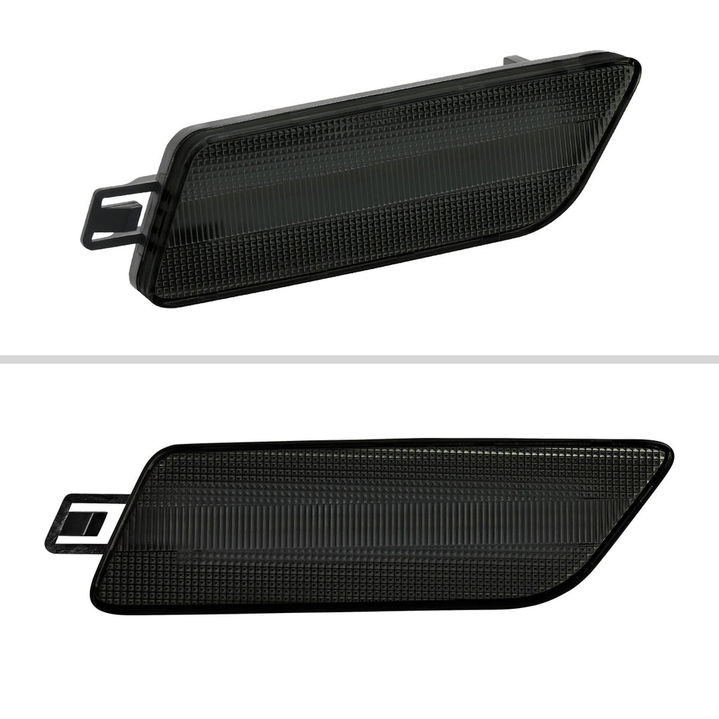 2014-2022 Porsche Macan Front Bumper LED Side Marker Turn Signal Lights (Chrome Housing / Smoked Lens)