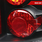 2003-2005 Toyota 4Runner Tail Lights (Matte Black Housing/Clear Lens)