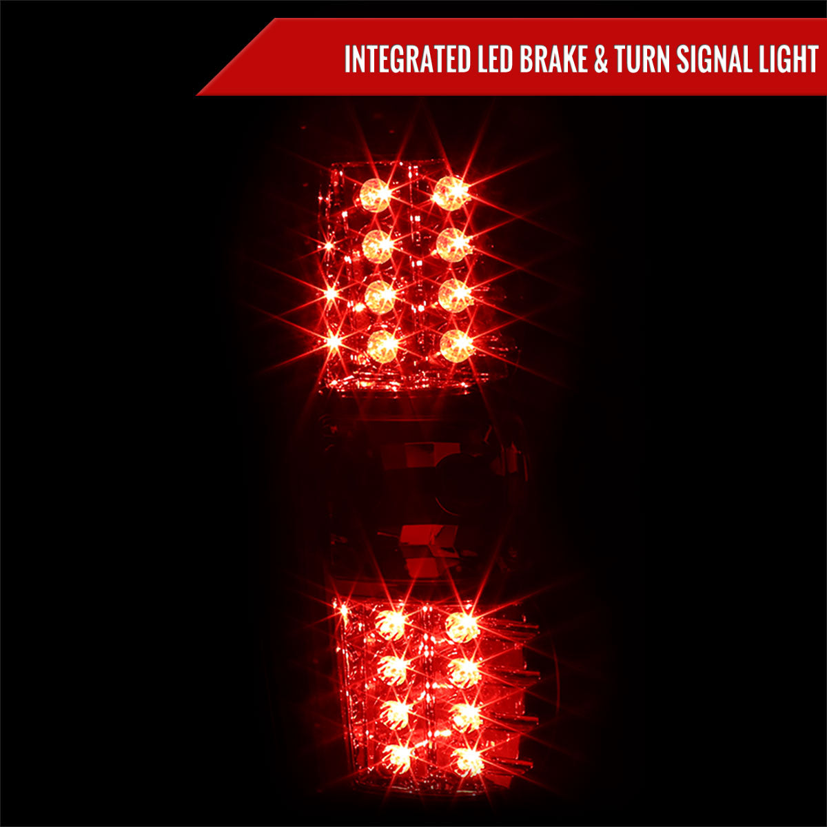 2007-2012 Chevrolet Avalanche LED Tail Lights (Chrome Housing/Clear Lens)