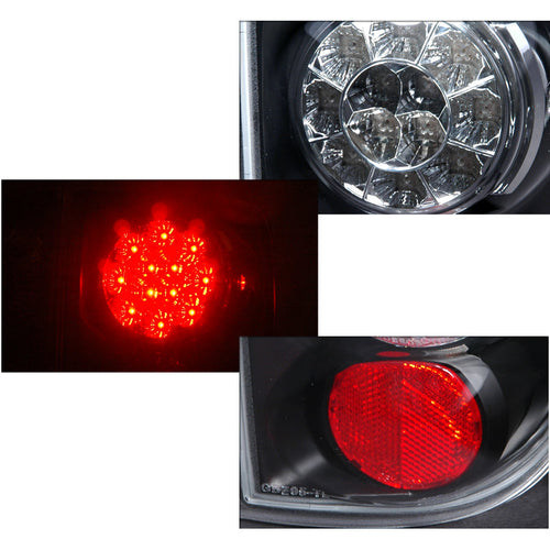1995-2004 Chevrolet Blazer/S10 GMC Jimmy/Envoy Oldmosbile Bravada LED Tail Lights (Matte Black Housing/Clear Lens)