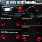 2006-2011 Mercedes Benz W164 ML Class LED Tail Lights (Chrome Housing/Red Lens)
