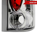 1988-2000 Chevrolet C/K C10/Silverado/Tahoe/Suburban GMC Sierra/Jimmy/Yukon Tail Lights (Chrome Housing/Clear Lens)