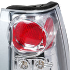1988-2000 Chevrolet C/K C10/Silverado/Tahoe/Suburban GMC Sierra/Jimmy/Yukon LED Tail Lights (Chrome Housing/Clear Lens)