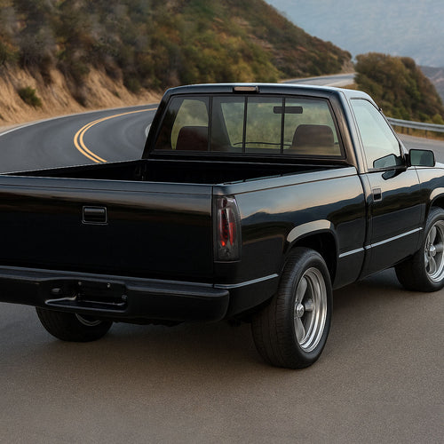 1988-2000 Chevrolet C/K C10/Silverado/Tahoe/Suburban GMC Sierra/Jimmy/Yukon Tail Lights (Chrome Housing/Smoked Lens)
