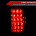 1988-2000 Chevrolet C/K C10/Silverado/Tahoe/Suburban GMC Sierra/Jimmy/Yukon APC LED Tail Lights (Chrome Housing/Smoked Lens)