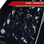 1988-2000 Chevrolet C/K C10/Silverado/Tahoe/Suburban GMC Sierra/Jimmy/Yukon APC LED Tail Lights (Chrome Housing/Smoked Lens)