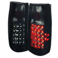 1988-2000 Chevrolet C/K C10/Silverado/Tahoe/Suburban GMC Sierra/Jimmy/Yukon APC LED Tail Lights (Chrome Housing/Smoked Lens)
