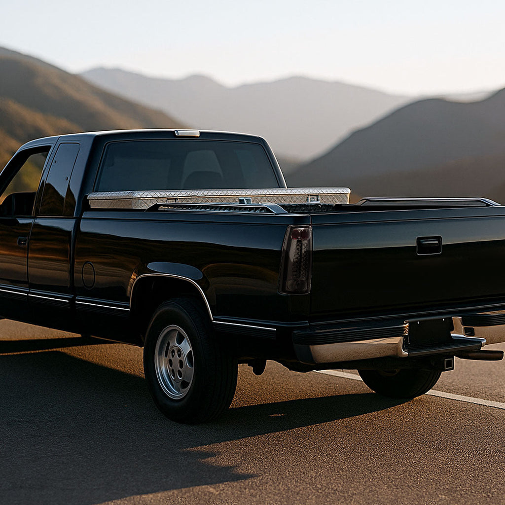 1988-2000 Chevrolet C/K C10/Silverado/Tahoe/Suburban GMC Sierra/Jimmy/Yukon LED Tail Lights (Chrome Housing/Smoked Lens)