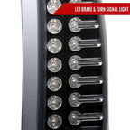 1988-2000 Chevrolet C/K C10/Silverado/Tahoe/Suburban GMC Sierra/Jimmy/Yukon LED Tail Lights (Matte Black Housing/Clear Lens)