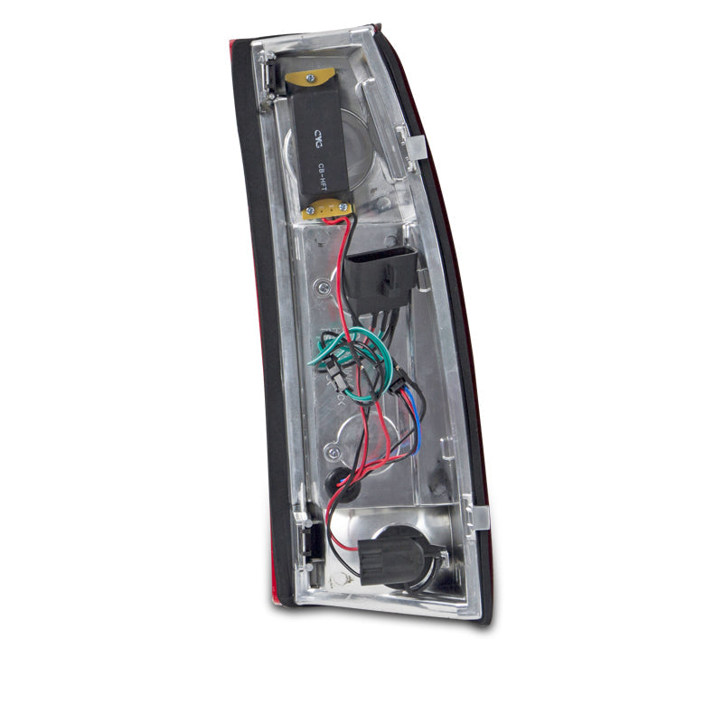 1988-2000 Chevrolet C/K C10/Silverado/Tahoe/Suburban GMC Sierra/Jimmy/Yukon APC LED Tail Lights (Chrome Housing/Red Smoked Lens)