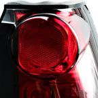 1988-2000 Chevrolet C/K C10/Silverado/Tahoe/Suburban GMC Sierra/Jimmy/Yukon LED Tail Lights (Chrome Housing/Red Clear Lens)