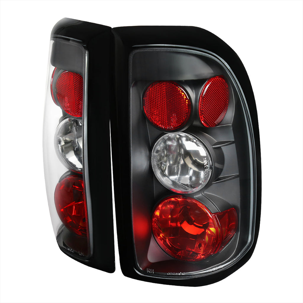 1997-2004 Dodge Dakota Tail Lights (Matte Black Housing/Clear Lens)