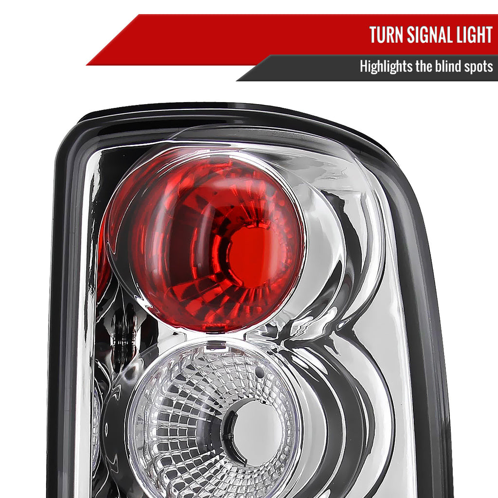 2000-2006 Chevrolet GMC Tahoe/Yukon/Suburban Tail Lights (Chrome Housing/Clear Lens)