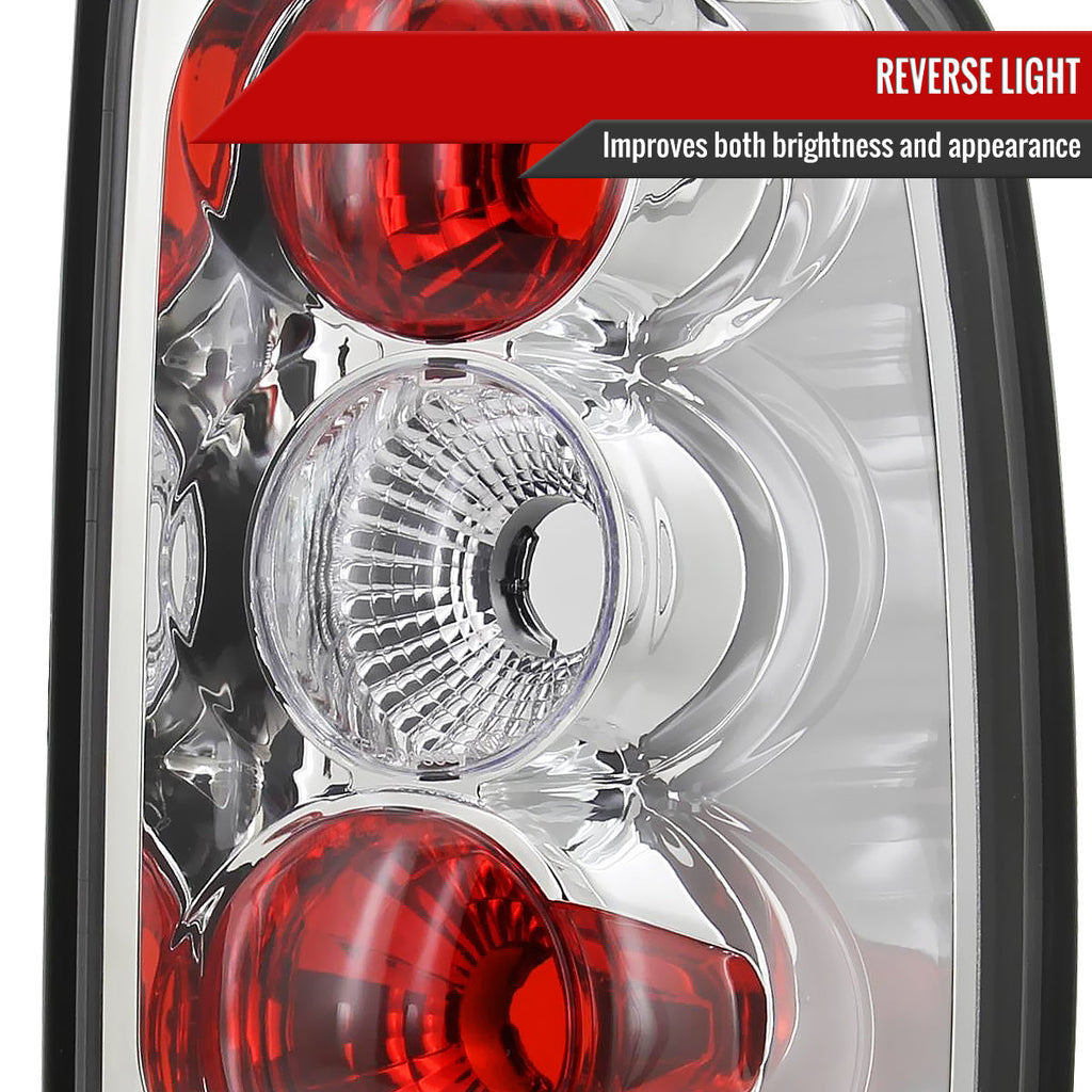 2000-2006 Chevrolet GMC Tahoe/Yukon/Suburban Tail Lights (Chrome Housing/Clear Lens)