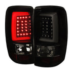 2000-2006 Chevrolet Suburban/Tahoe GMC Yukon/Yukon XL LED C Bar Tail Lights (Glossy Black Housing/Smoked Lens)