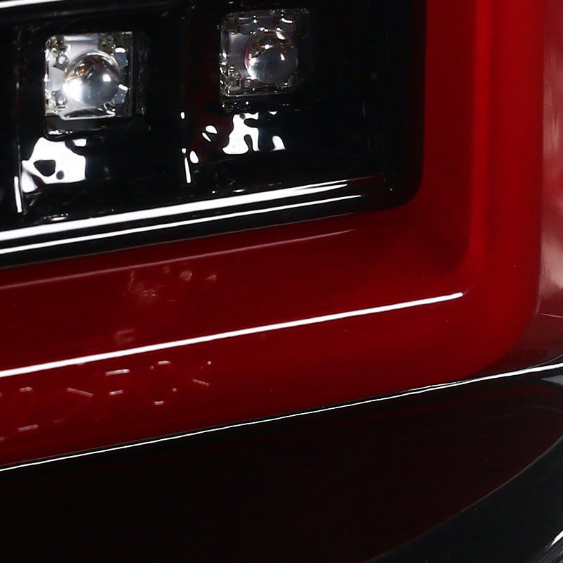 2000-2006 Chevrolet Suburban/Tahoe GMC Yukon/Yukon XL LED C Bar Tail Lights (Jet Black Housing/Clear Lens)