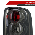 2000-2006 Chevrolet Suburban/Tahoe GMC Yukon/Yukon XL Tail Lights (Chrome Housing/Smoked Lens)