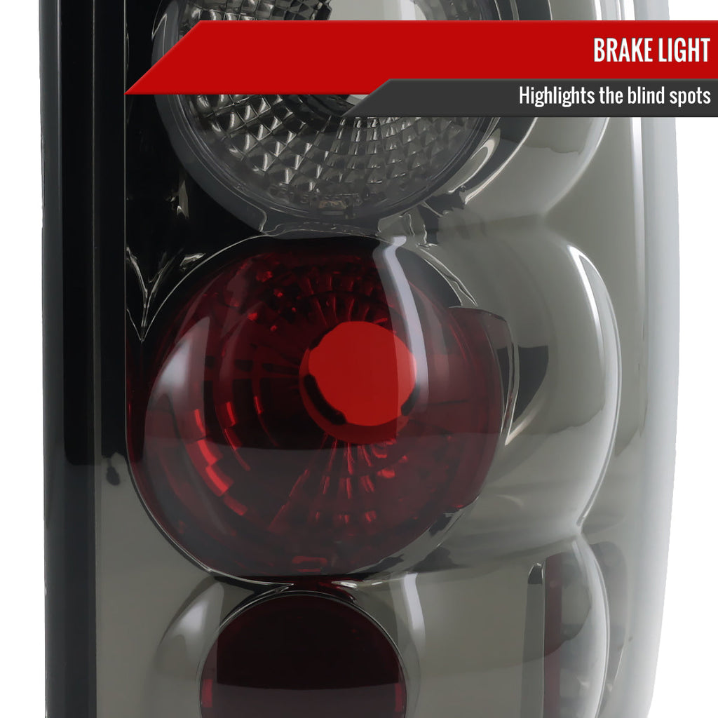 2000-2006 Chevrolet Suburban/Tahoe GMC Yukon/Yukon XL Tail Lights (Chrome Housing/Smoked Lens)