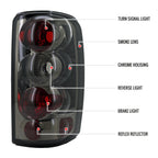 2000-2006 Chevrolet Suburban/Tahoe GMC Yukon/Yukon XL Tail Lights (Chrome Housing/Smoked Lens)