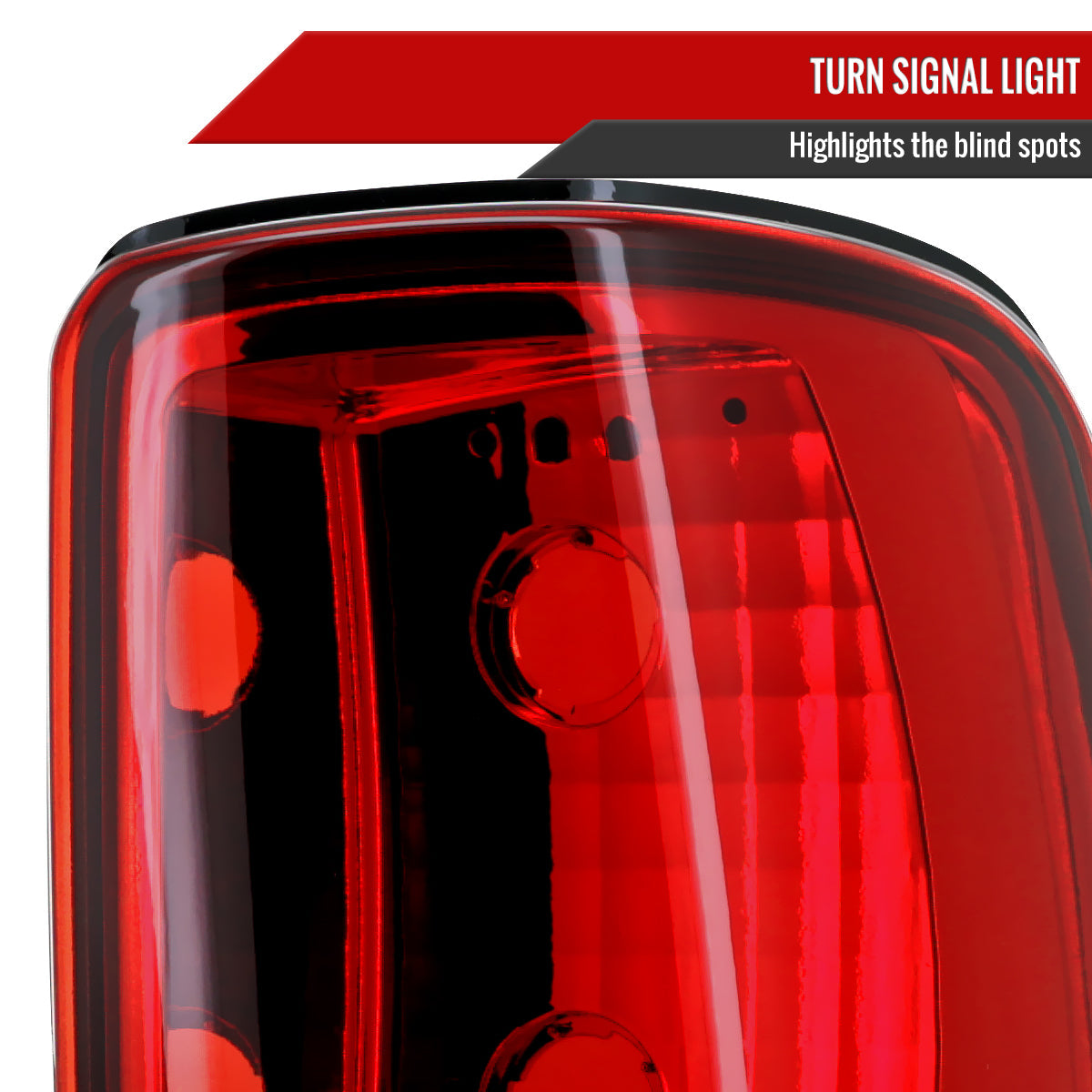 2000-2006 Chevrolet Suburban/Tahoe GMC Yukon/Yukon XL Tail Lights (Chrome Housing/Red Clear Lens)