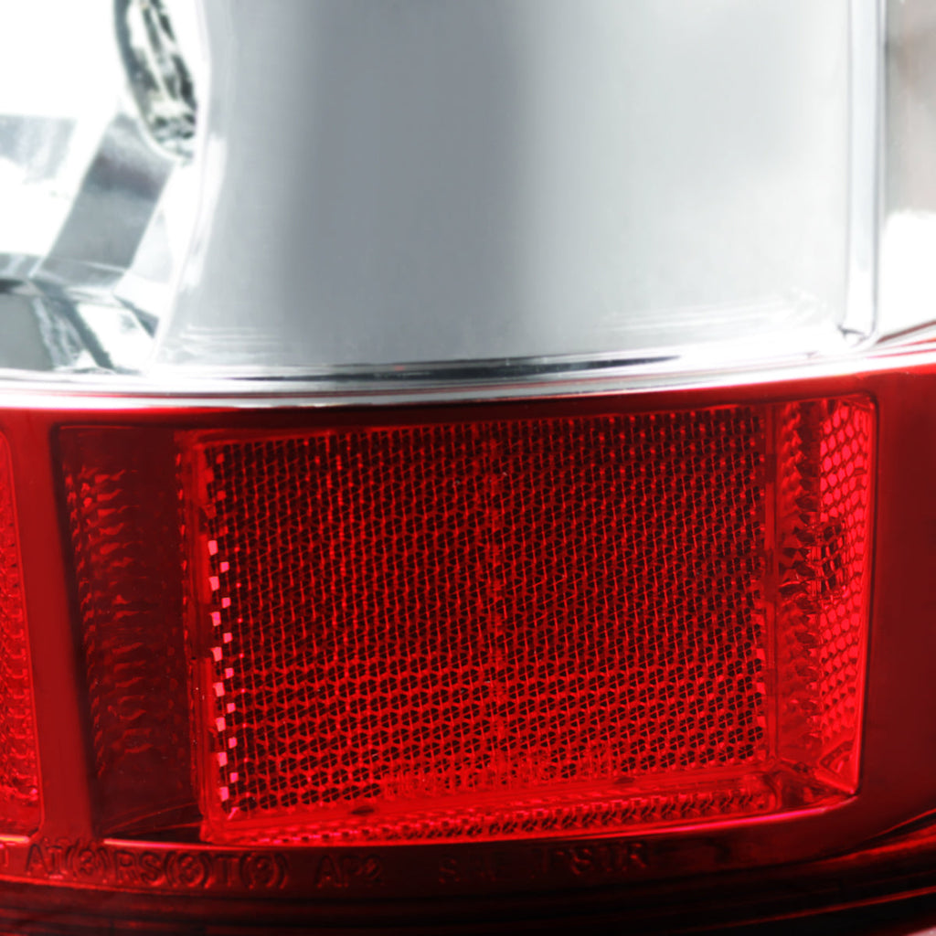2000-2006 Chevrolet Suburban/Tahoe GMC Yukon/Yukon XL Tail Lights (Chrome Housing/Red Clear Lens)