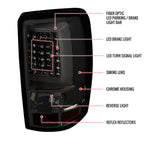 2000-2006 Chevrolet Suburban/Tahoe GMC Yukon/Yukon XL LED C Bar Tail Lights (Chrome Housing/Smoked Lens)