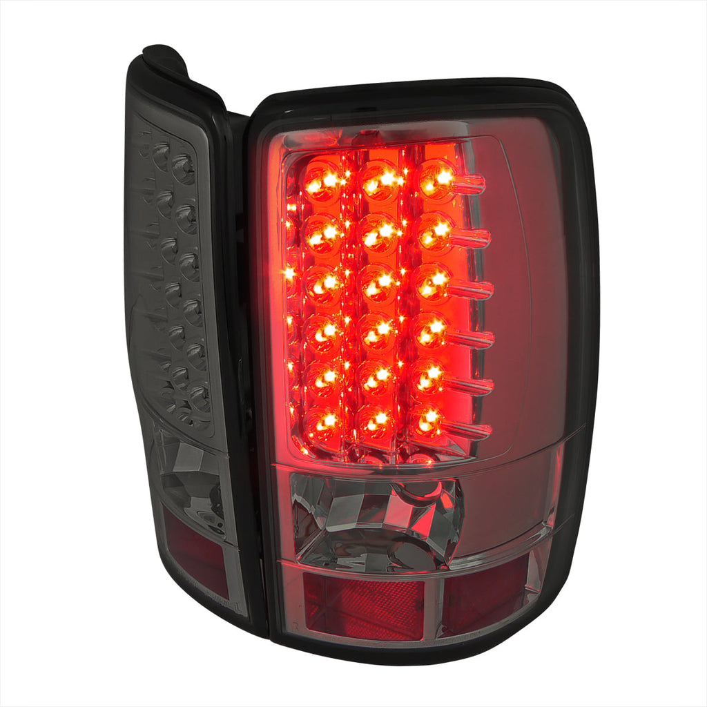 2000-2006 Chevrolet Suburban/Tahoe GMC Yukon/Yukon XL LED Tail Lights (Chrome Housing/Smoked Lens)