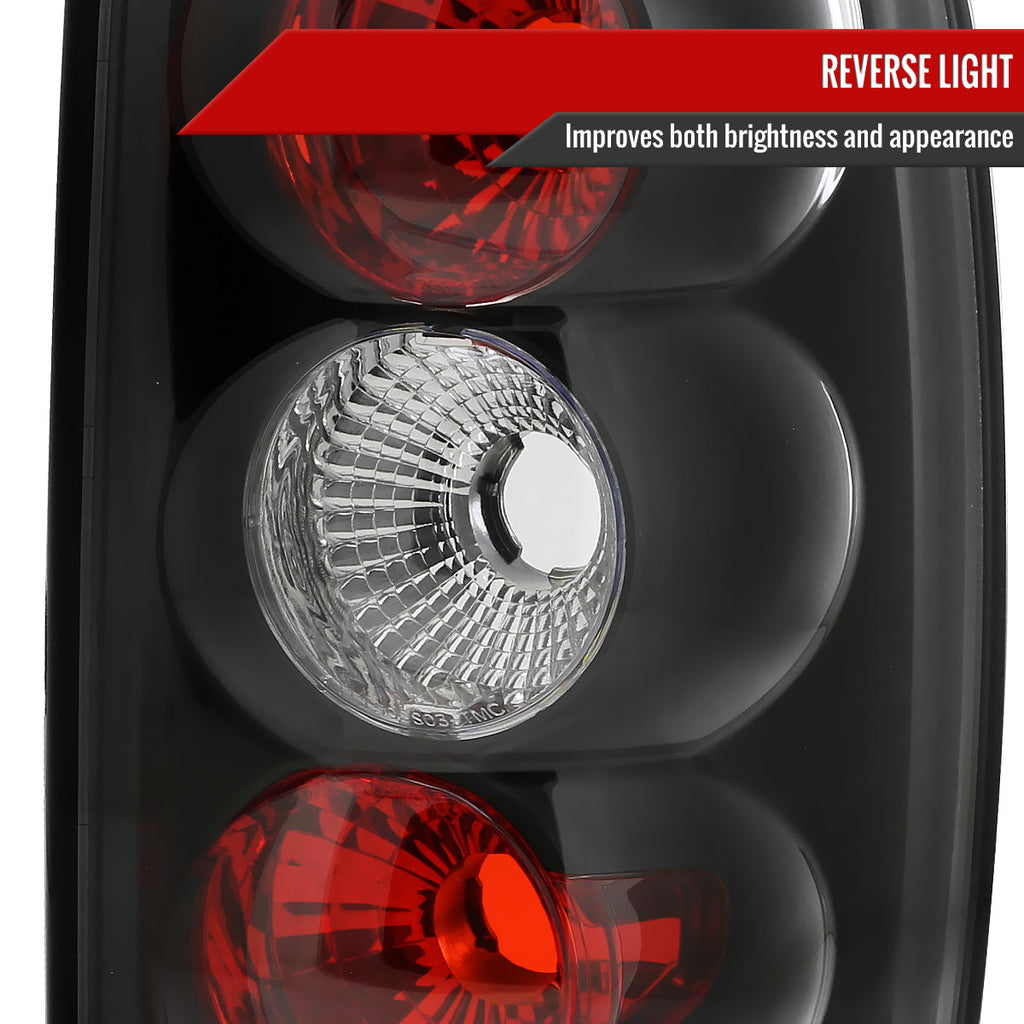 2000-2006 Chevrolet GMC Suburban/Tahoe/Yukon Tail Lights (Matte Black Housing/Clear Lens)