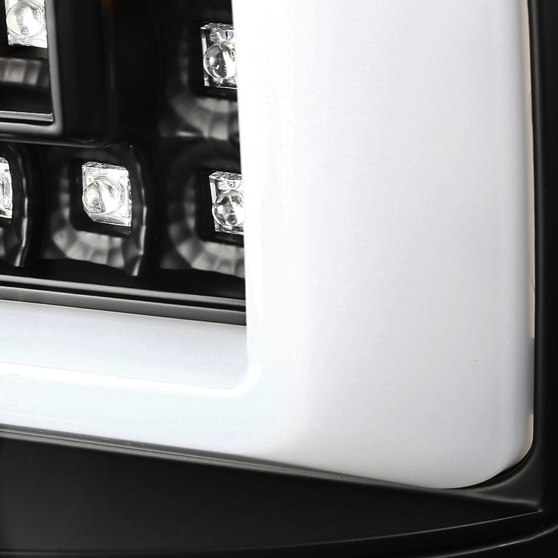 2000-2006 Chevrolet Suburban/Tahoe GMC Yukon/Yukon XL LED C Bar Tail Lights (Matte Black Housing/Clear Lens)