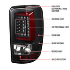 2000-2006 Chevrolet Suburban/Tahoe GMC Yukon/Yukon XL LED C Bar Tail Lights (Black Housing/Clear Lens)