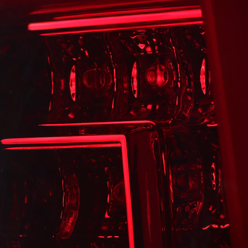2000-2006 Chevrolet Suburban/Tahoe GMC Yukon/Yukon XL LED C Bar Tail Lights (Chrome Housing/Red Smoked Lens)
