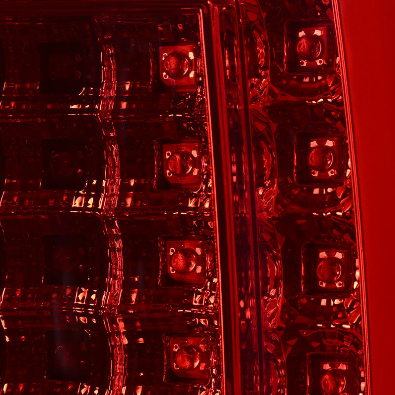 2000-2006 Chevrolet Suburban/Tahoe GMC Yukon/Yukon XL LED C Bar Tail Lights (Chrome Housing/Red Clear Lens)