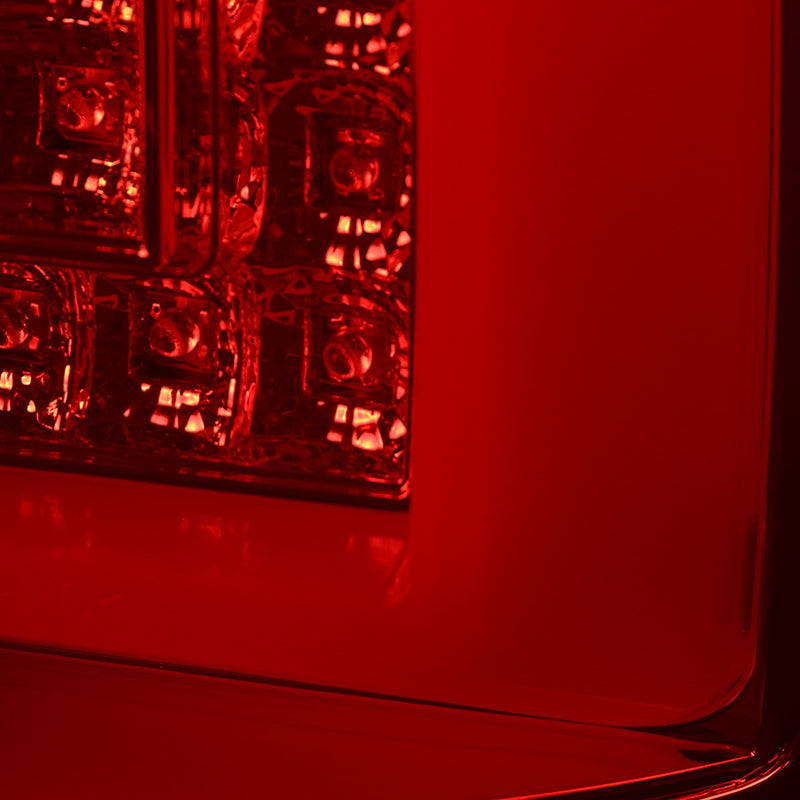2000-2006 Chevrolet Suburban/Tahoe GMC Yukon/Yukon XL LED C Bar Tail Lights (Chrome Housing/Red Clear Lens)