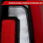 2007-2014 Chevrolet Tahoe/Suburban / 2007-2014 GMC Yukon/Yukon Denali LED Sequential Turn Signal Tail Lights  (Jet Black Housing/Clear Lens)