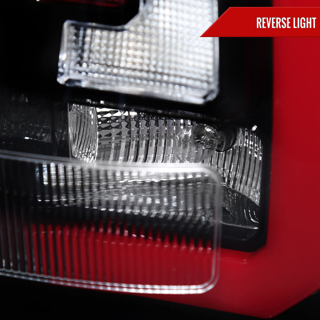2007-2014 Chevrolet Tahoe/Suburban / 2007-2014 GMC Yukon/Yukon Denali LED Sequential Turn Signal Tail Lights  (Jet Black Housing/Clear Lens)