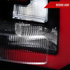 2007-2014 Chevrolet Tahoe/Suburban / 2007-2014 GMC Yukon/Yukon Denali LED Sequential Turn Signal Tail Lights  (Jet Black Housing/Clear Lens)