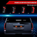 2007-2014 Chevrolet Tahoe/Suburban / 2007-2014 GMC Yukon/Yukon Denali LED Sequential Turn Signal Tail Lights (Glossy Black Housing/Smoked Lens)