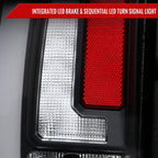 2007-2014 Chevrolet Tahoe/Suburban / 2007-2014 GMC Yukon/Yukon Denali LED Sequential Turn Signal Tail Lights  (Matte Black Housing/Clear Lens)