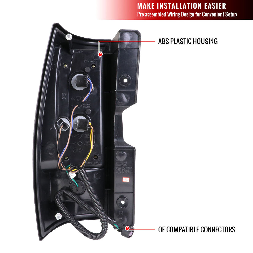 2007-2014 Chevrolet Tahoe/Suburban LED Tail Lights (Matte Black Housing/Clear Lens)