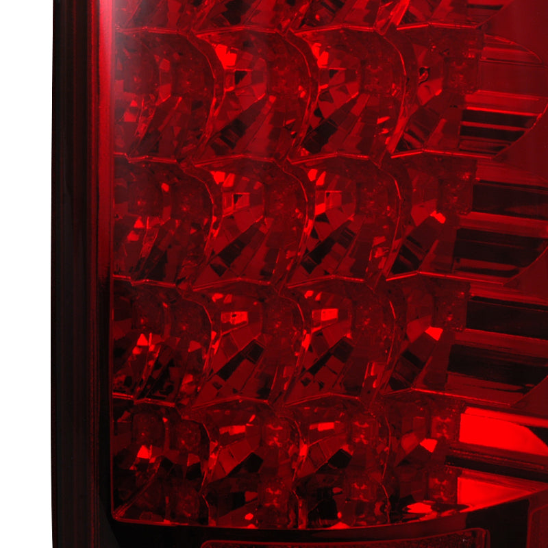 2007-2014 Chevrolet Tahoe/Suburban LED Tail Lights (Chrome Housing/Red Clear Lens)
