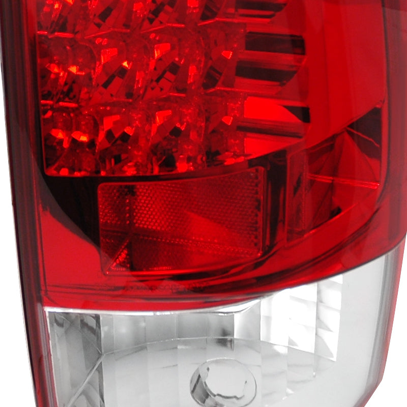 2007-2014 Chevrolet Tahoe/Suburban LED Tail Lights (Chrome Housing/Red Clear Lens)