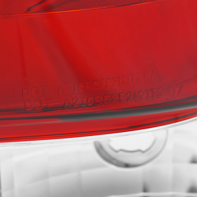 2007-2014 Chevrolet Tahoe/Suburban Tail Lights (Chrome Housing/Red Clear Lens)