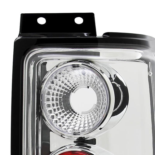 1997-2002 Ford Expedition Tail Lights (Chrome Housing/Clear Lens)