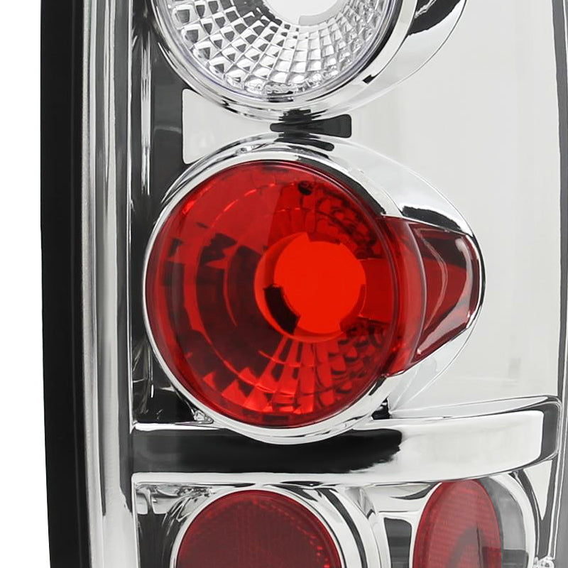 1997-2002 Ford Expedition Tail Lights (Chrome Housing/Clear Lens)