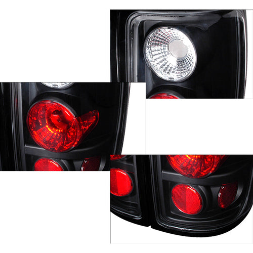 1997-2002 Ford Expedition Tail Lights (Matte Black Housing/Clear Lens)