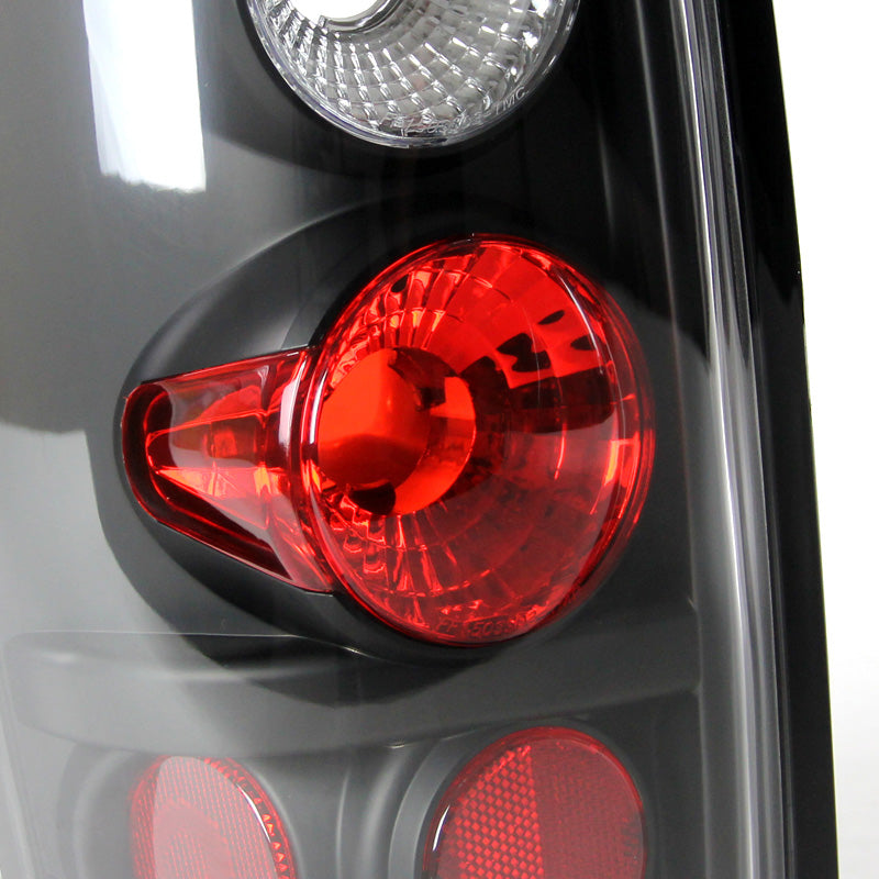 1997-2002 Ford Expedition Tail Lights (Matte Black Housing/Clear Lens)