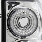 2002-2005 Ford Explorer Tail Lights (Chrome Housing/Clear Lens)