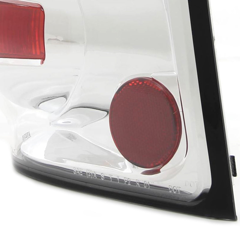 2002-2005 Ford Explorer Tail Lights (Chrome Housing/Clear Lens)