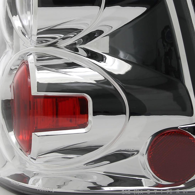 2002-2005 Ford Explorer Tail Lights (Chrome Housing/Clear Lens)